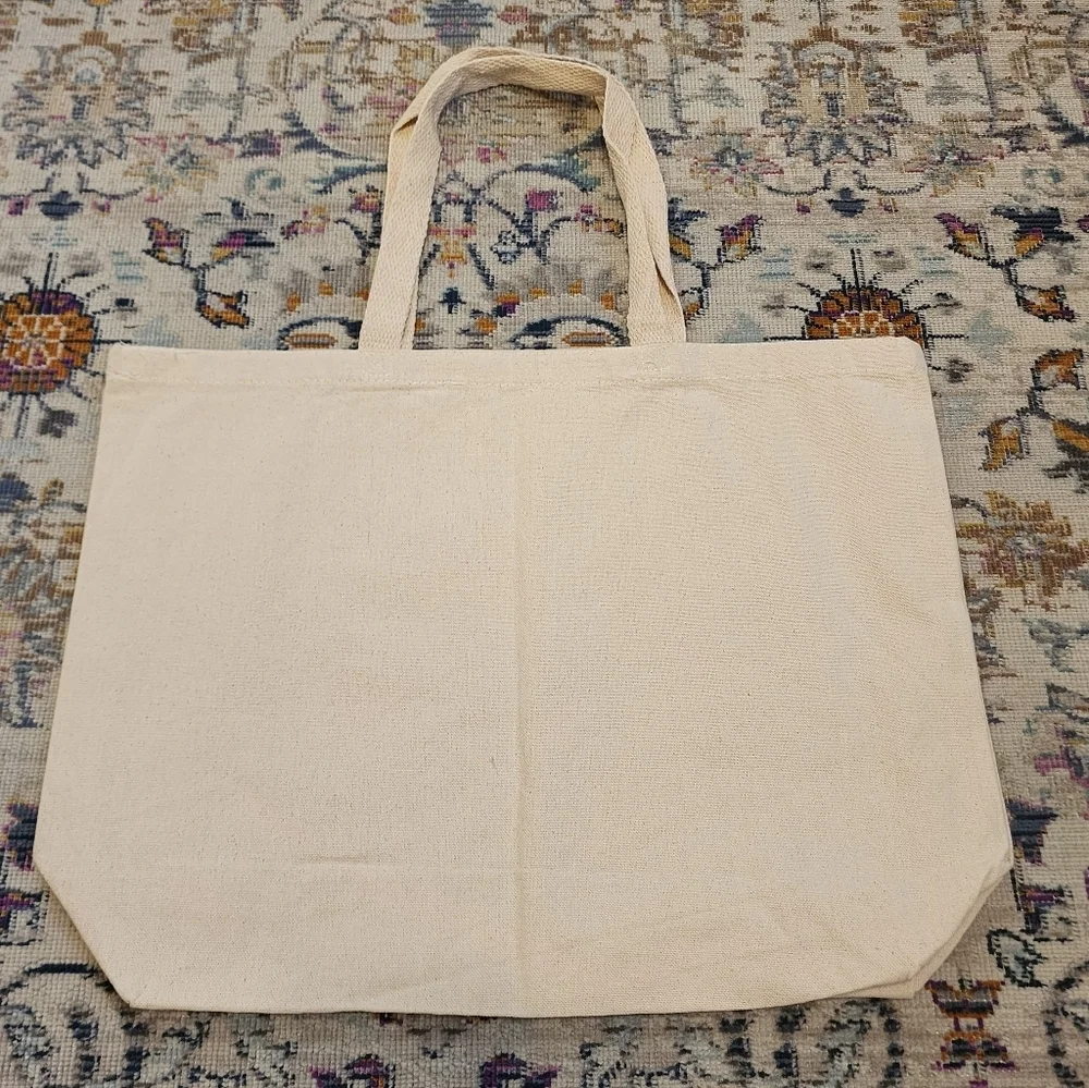 NWOT Thrill Canvas Tote Bag Cream